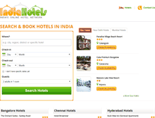 Tablet Screenshot of indiahotels.com